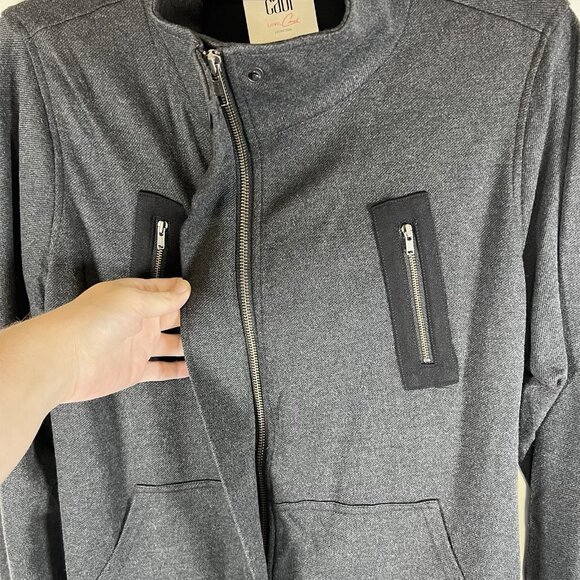 CAbi 3184 Mesh Back Jacket in Heather Gray Stretch Ponte Twill Coat M $189 - Picture 4 of 12